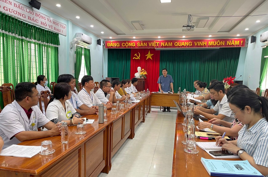 Quang cảnh buổi giám sát tại Trung tâm y tế thị xã Ayun Pa. Ảnh: Vũ Chi Quang cảnh buổi giám sát tại Trung tâm y tế thị xã Ayun Pa. Ảnh: Vũ Chi