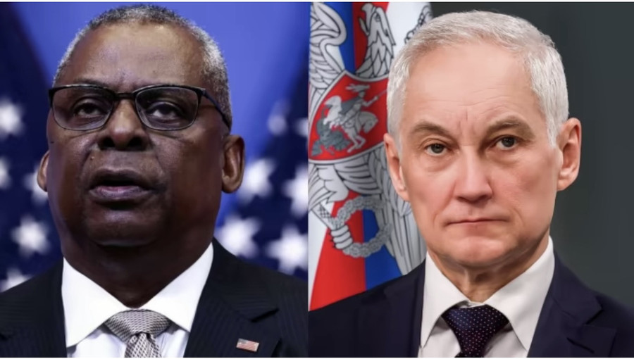 Bộ trưởng quốc phòng Mỹ ( trái) và người đồng cấp Nga. Ảnh: Pravda Bộ trưởng quốc phòng Mỹ ( trái) và người đồng cấp Nga. Ảnh: Pravda