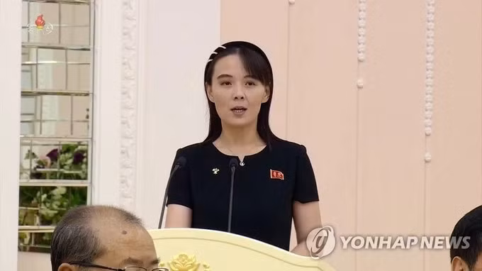 Em gái nhà lãnh đạo Triều Tiên Kim Yo-jong. Ảnh: Yonhap