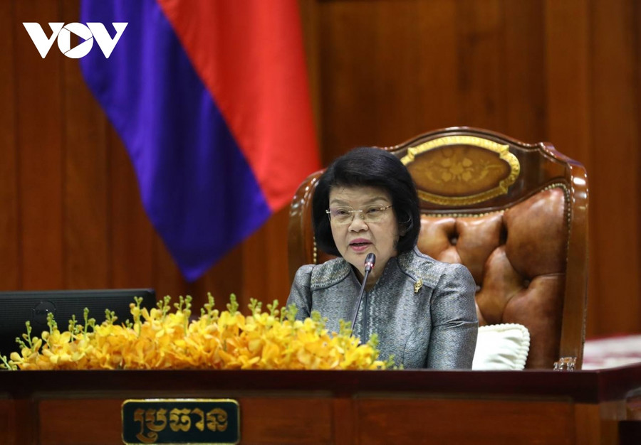 Chủ tịch Quốc hội Campuchia Khuon Sudary. Ảnh: VOV