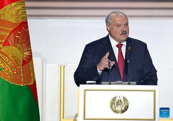 Tổng thống Belarus Lukashenko. Ảnh: Xinhua Tổng thống Belarus Lukashenko. Ảnh: Xinhua