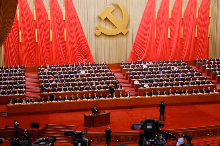 Quang cảnh Đại hội đại biểu Đảng cộng sản Trung Quốc lần thứ XX. Ảnh: Reuters