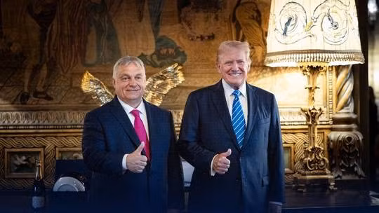 Thủ tướng Hungary gặp cựu tổng thống Trump. Ảnh: Viktor Orban.X