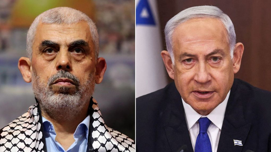 Thủ tướng Israel Netanyahu (phải) và thủ lĩnh Hamas Yahya Sinwar. Ảnh: CNN Thủ tướng Israel Netanyahu (phải) và thủ lĩnh Hamas Yahya Sinwar. Ảnh: CNN