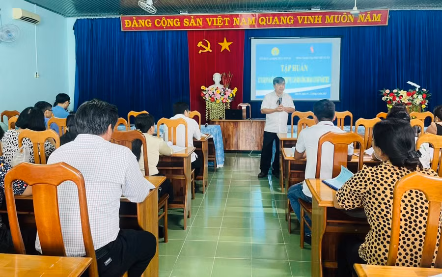 Quang cảnh buổi tập huấn. Ảnh: Vũ Chi Quang cảnh buổi tập huấn. Ảnh: Vũ Chi