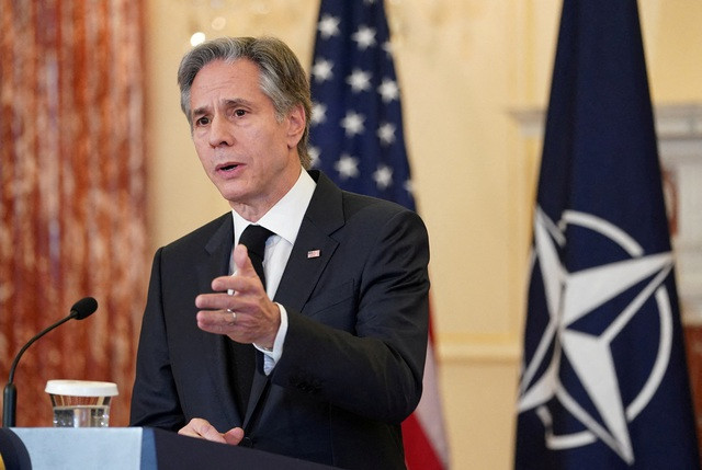 Ngoại trưởng Mỹ Antony Blinken trong một cuộc họp ở Washington D.C. Ảnh: Reuters