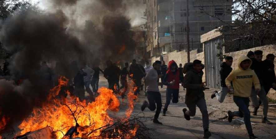 Lộn xộn xảy ra ngày 26/1 khi lực lượng Israel vây ráp một trại tỵ nạn ở bờ Tây. Ảnh: THX