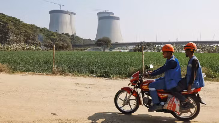 Công trường nhà máy điện hạt nhân Rooppur của Bangladesh do Nga xây dựng. Ảnh: Reuters