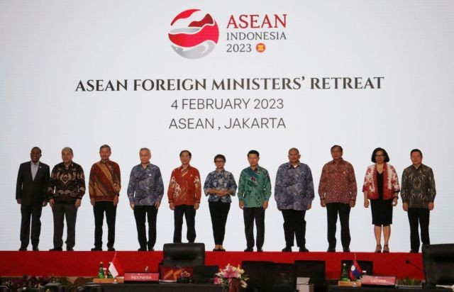 Bộ trưởng ngọai giao các nước ASEAN họp hồi tháng 2/2023. Ảnh: VNA Bộ trưởng ngọai giao các nước ASEAN họp hồi tháng 2/2023. Ảnh: VNA