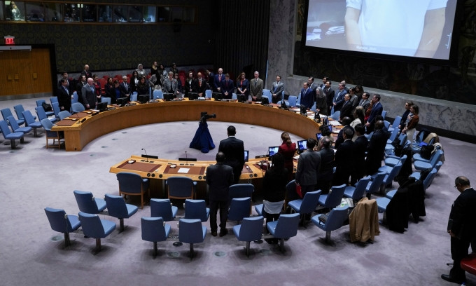 Cuộc họp của Hội đồng Bảo an LHQ tại New York. Ảnh: Reuters Cuộc họp của Hội đồng Bảo an LHQ tại New York. Ảnh: Reuters