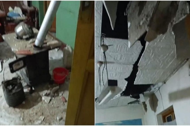 Nhiều ngôi nhà bị hư hại do động đất. Ảnh: Straitstimes