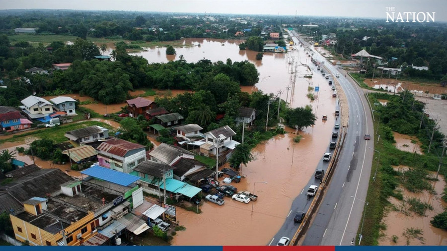 Các tỉnh phía bắc Thái Lan ban hành lệnh sơ tán dân vì lũ lụt. Ảnh: The Nation