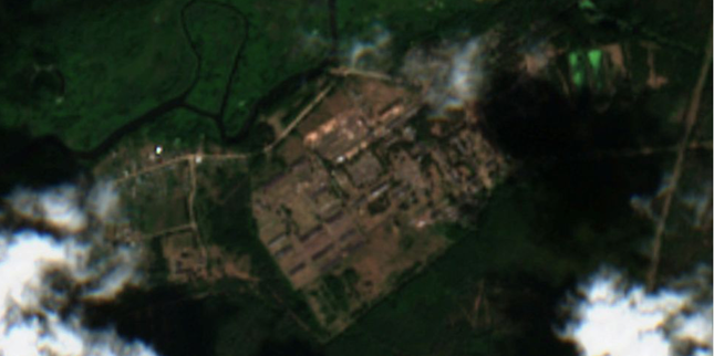 Ảnh vệ tinh hé lộ thông tin căn cứ mới của Wagner ở Belarus. Ảnh: Reuters