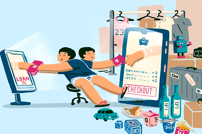 Vay tiền trên các nền tảng trực tuyến yêu cầu chỉ vài thông tin cơ bản. Ảnh: SCMP Vay tiền trên các nền tảng trực tuyến yêu cầu chỉ vài thông tin cơ bản. Ảnh: SCMP