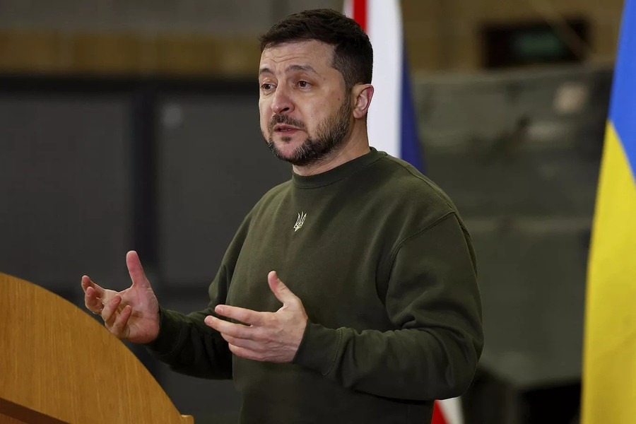Tổng thống Ucraine Zelensky. Ảnh: AP