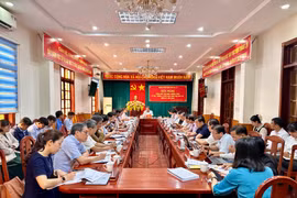 Quang cảnh hội nghị thống nhất dự kiến chương trình Kỳ họp thường lệ giữa năm 2025. Ảnh: Hà Duy