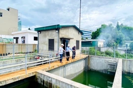 Hệ thống xử lý nước thải của Bệnh viện Hùng Vương Gia Lai. Ảnh: H.D