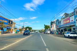 Một góc thị trấn Đak Đoa (huyện Đak Đoa). Ảnh: Hà Duy