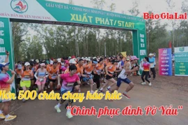 Hơn 500 chân chạy háo hức chinh phục đỉnh Pờ Yầu GialaiTV_