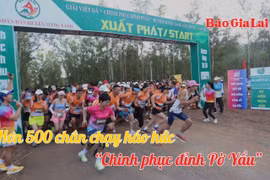 Hơn 500 chân chạy háo hức chinh phục đỉnh Pờ Yầu GialaiTV_