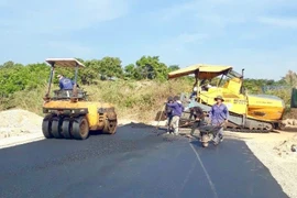 Dự án Hạ tầng Khu kinh tế Cửa khẩu Quốc tế Lệ Thanh đang đẩy nhanh tiến độ thi công. Ảnh: Hà Duy