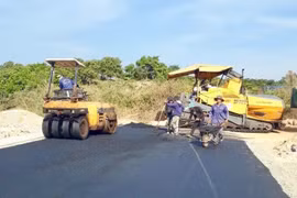 Dự án Hạ tầng Khu kinh tế Cửa khẩu Quốc tế Lệ Thanh đang đẩy nhanh tiến độ thi công. Ảnh: Hà Duy