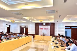 Quang cảnh hội nghị tại đầu cầu tỉnh Gia Lai. Ảnh: Hà Duy