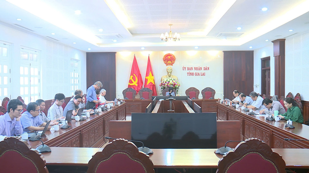 Quang cảnh cuộc họp triển khai các nhiệm vụ liên quan đến Bệnh viện Đa khoa Gia Lai. Ảnh: Minh Trung Quang cảnh cuộc họp triển khai các nhiệm vụ liên quan đến Bệnh viện Đa khoa Gia Lai. Ảnh: Minh Trung