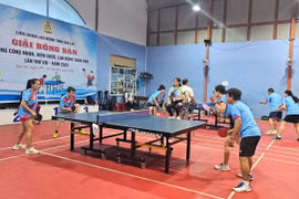 Gần 200 vận động viên tranh tài Giải bóng bàn trong công nhân, viên chức, lao động tỉnh Gia Lai lần thứ VIII