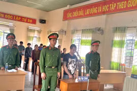 Bị cáo Rơ Châm Soan tại phiên tòa xét xử lưu động.Ảnh: N.T