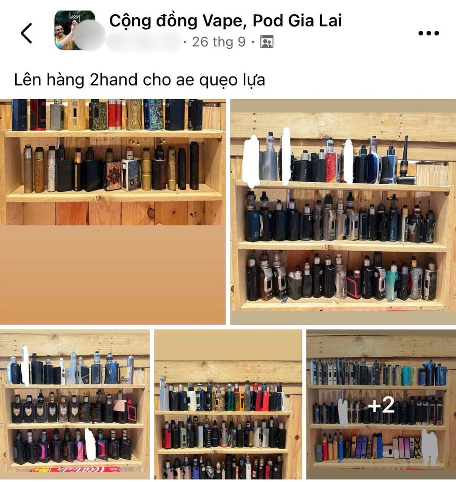 Các đối tượng rao bán thuốc lá điện tử công khai trên các mạng xã hội (ảnh chụp màn hình). cac-doi-tuong-rao-ban-thuoc-la-dien-tu-cong-khai-tren-cac-mang-xa-hoi-anh-chup-man-hinh.jpg