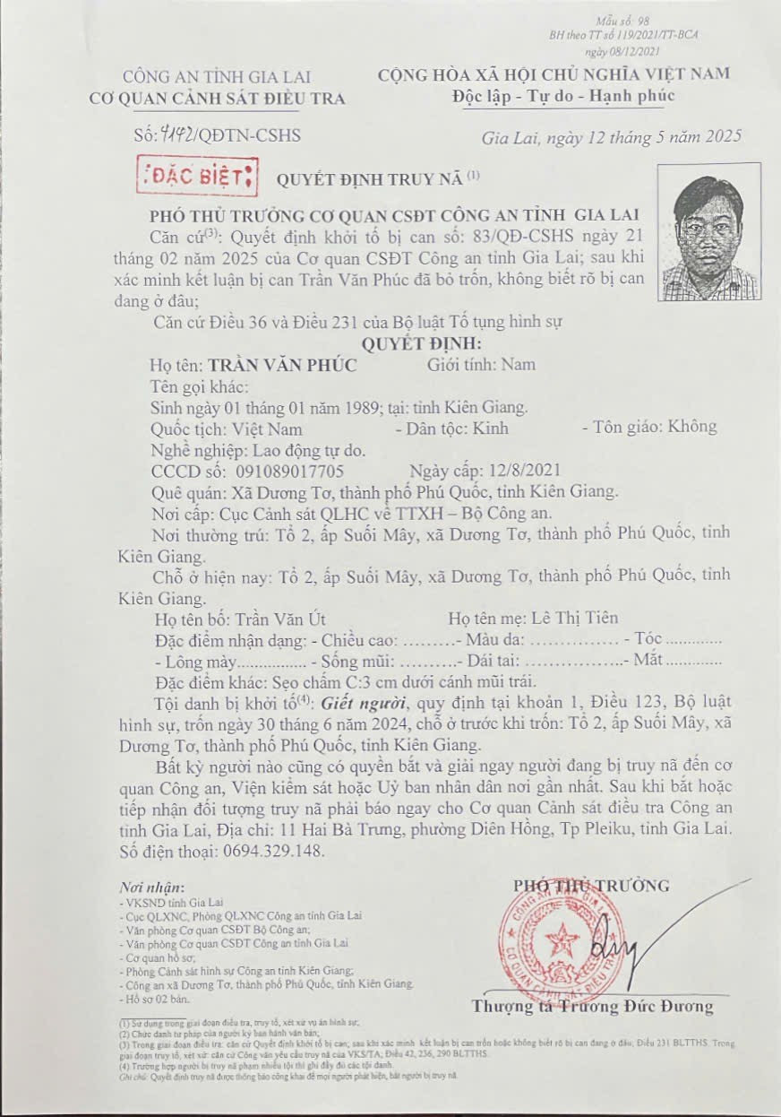 Đối tượng Phúc bị truy nã từ tháng 5-2025. Ảnh: ĐVCC doi-tuong-phuc-bi-truy-na-tu-thang-5-2025-anh-dvcc.jpg