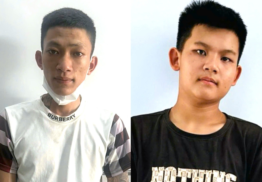 2 đối tượng Phùng Lê Thế Vinh (trái) và Huỳnh Thanh Tứ đang bị tạm giữ hình sự. Ảnh: Chí Trung z6872832769328-b369c4eaf724340d6bf55a10d1745b1e-206.jpg