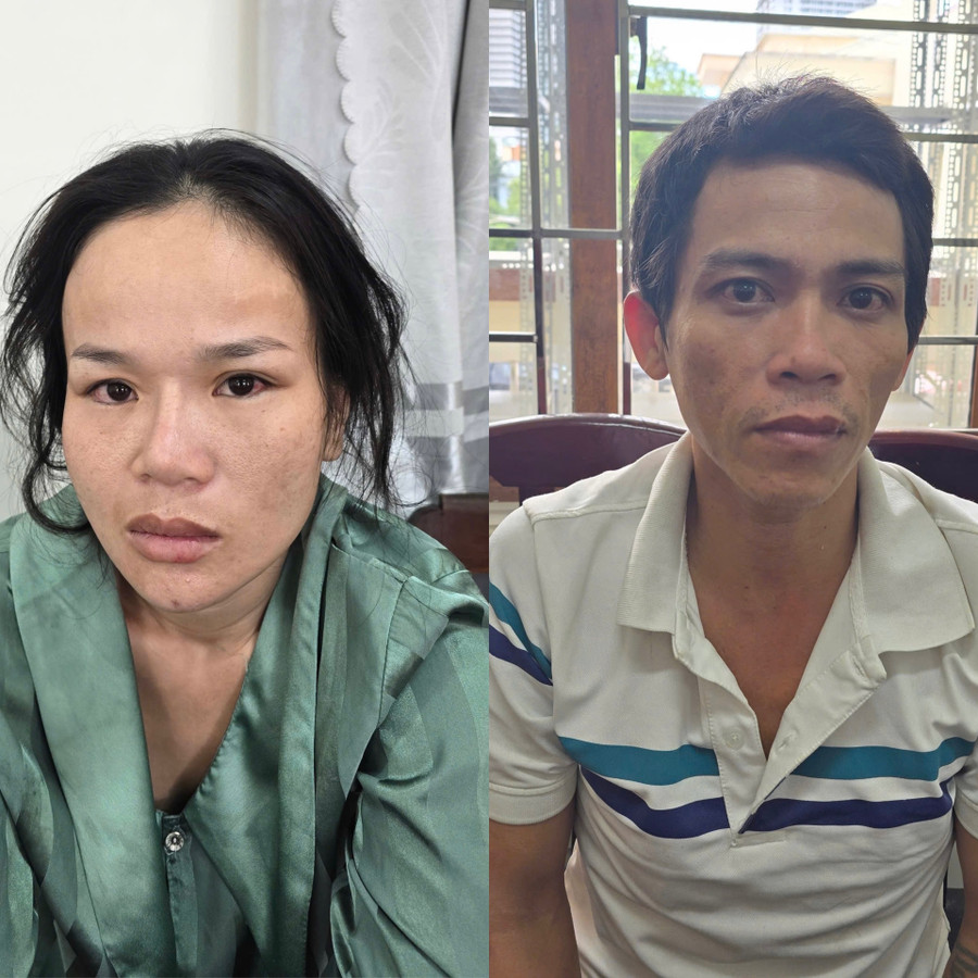 Đối tượng Sang (trái) và Tư tại cơ quan Công an. Ảnh: Chí Trung doi-tuong-sang-trai-va-tu-tai-co-quan-cong-an-anh-chi-trung.jpg