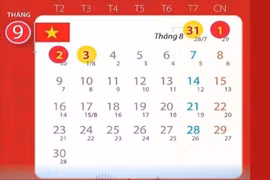 Thủ tướng đồng ý nghỉ lễ Quốc khánh từ ngày 31-8 đến 3-9