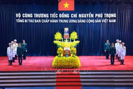 Bức tranh kính với hàng nghìn ảnh chân dung tưởng nhớ Tổng Bí thư Nguyễn Phú Trọng