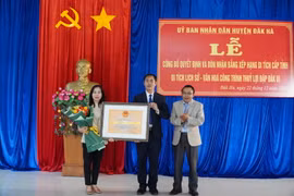 Lễ công bố Quyết định và đón nhận Bằng xếp hạng Di tích lịch sử cấp tỉnh với Di tích lịch sử - văn hóa Công trình thủy lợi đập Đăk Ui