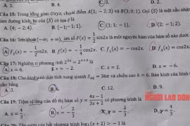 Bằng chứng nhiều mã đề thi môn toán THPT ở Đắk Lắk bị lỗi nghiêm trọng