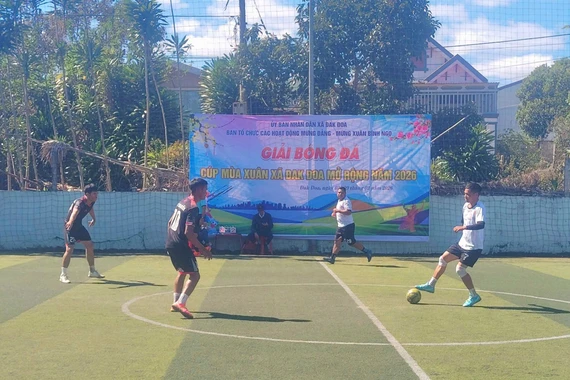 14 đội tham gia Giải bóng đá Cúp mùa xuân xã Đak Đoa mở rộng 2026