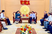 Bí thư Tỉnh ủy Thái Đại Ngọc tiếp Đại sứ đặc mệnh toàn quyền nước Cộng hòa Dân chủ Nhân dân Lào tại Việt Nam