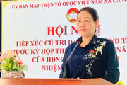 Phó Chủ tịch HĐND tỉnh Huỳnh Thúy Vân tiếp xúc cử tri xã Canh Liên