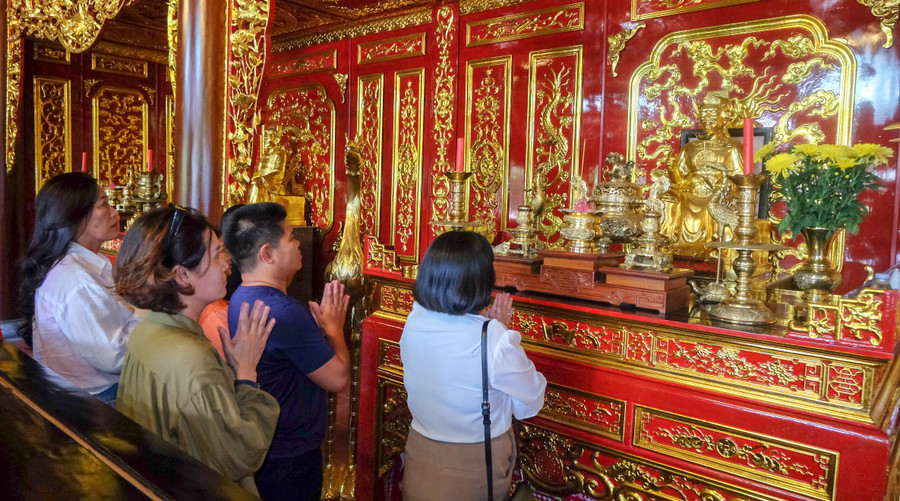 Điện thờ Tây Sơn tam kiệt tại di tích An Khê Trường. Ảnh: Ngọc Nhuận dien-tho-tay-son-tam-kiet-di-tich-an-khe-truong.jpg