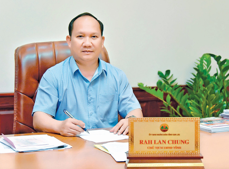 Phó Bí thư Tỉnh ủy, Chủ tịch UBND tỉnh Rah Lan Chung. Ảnh: Đ.T chu-tich.jpg
