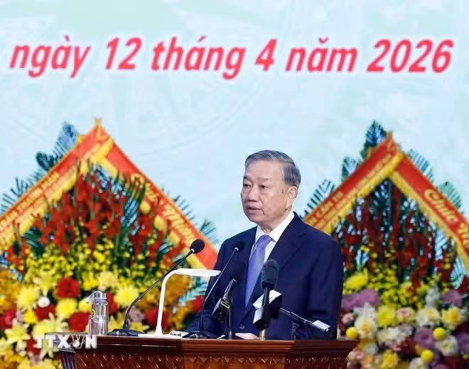 Tổng Bí thư, Chủ tịch nước Tô Lâm phát biểu chỉ đạo. (Ảnh: Thống Nhất/TTXVN)