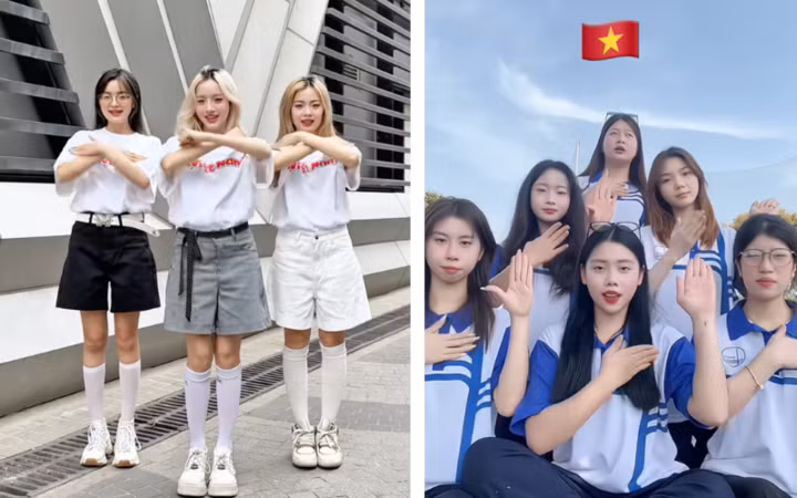 Nhóm bạn trẻ hào hứng lan tỏa trào lưu dịp 30/4. (Ảnh chụp màn hình)