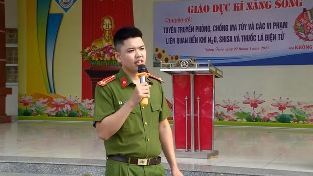 Thiếu tá Nguyễn Đăng Khải (ảnh chụp khi là Trung úy). Ảnh: Công an tỉnh Quảng Ninh