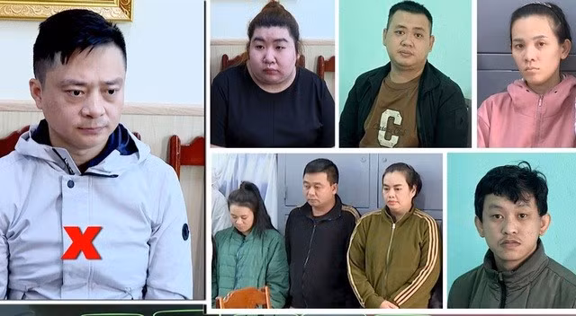 Nhóm đối tượng trong đường dây lừa đảo chứng khoán. Ảnh: Công an Thanh Hóa