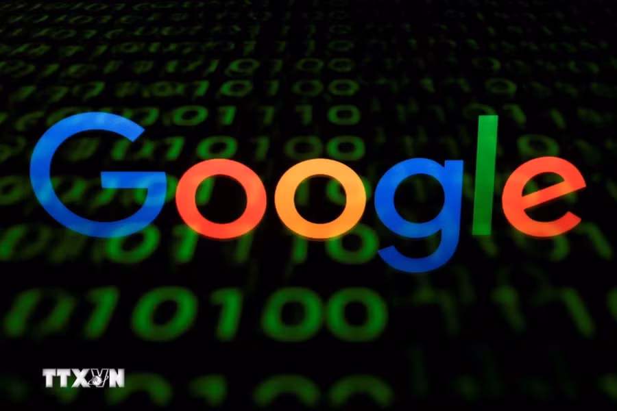Biểu tượng của Google trên màn hình máy tính bảng. (Ảnh: AFP/TTXVN)