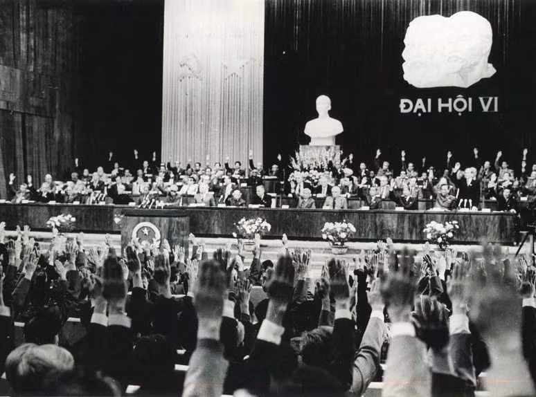 Đại hội đại biểu lần thứ VI của Đảng diễn ra từ ngày 15 đến 18/12/1986, tại Hà Nội. (Nguồn: TTXVN)