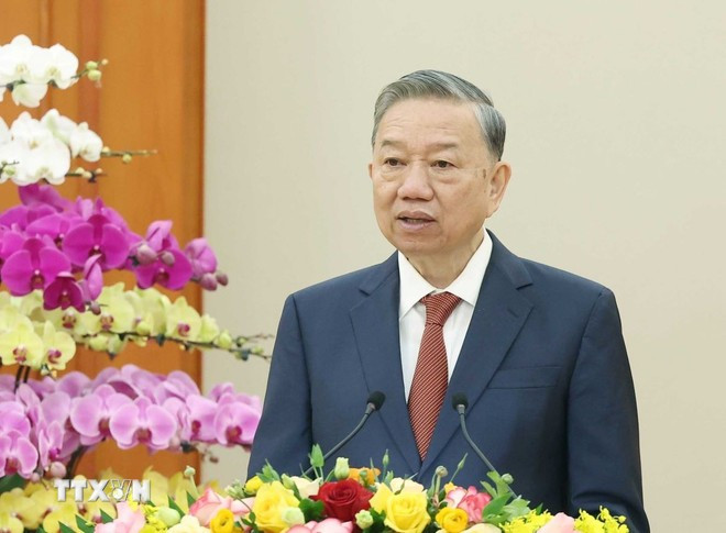 Tổng Bí thư Tô Lâm phát biểu chỉ đạo. (Ảnh: Thống Nhất/TTXVN) Tổng Bí thư Tô Lâm phát biểu chỉ đạo. (Ảnh: Thống Nhất/TTXVN)